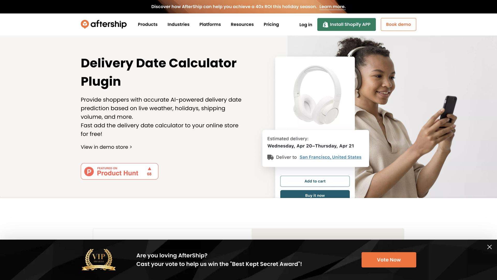 Free Estimated Delivery Date Widget