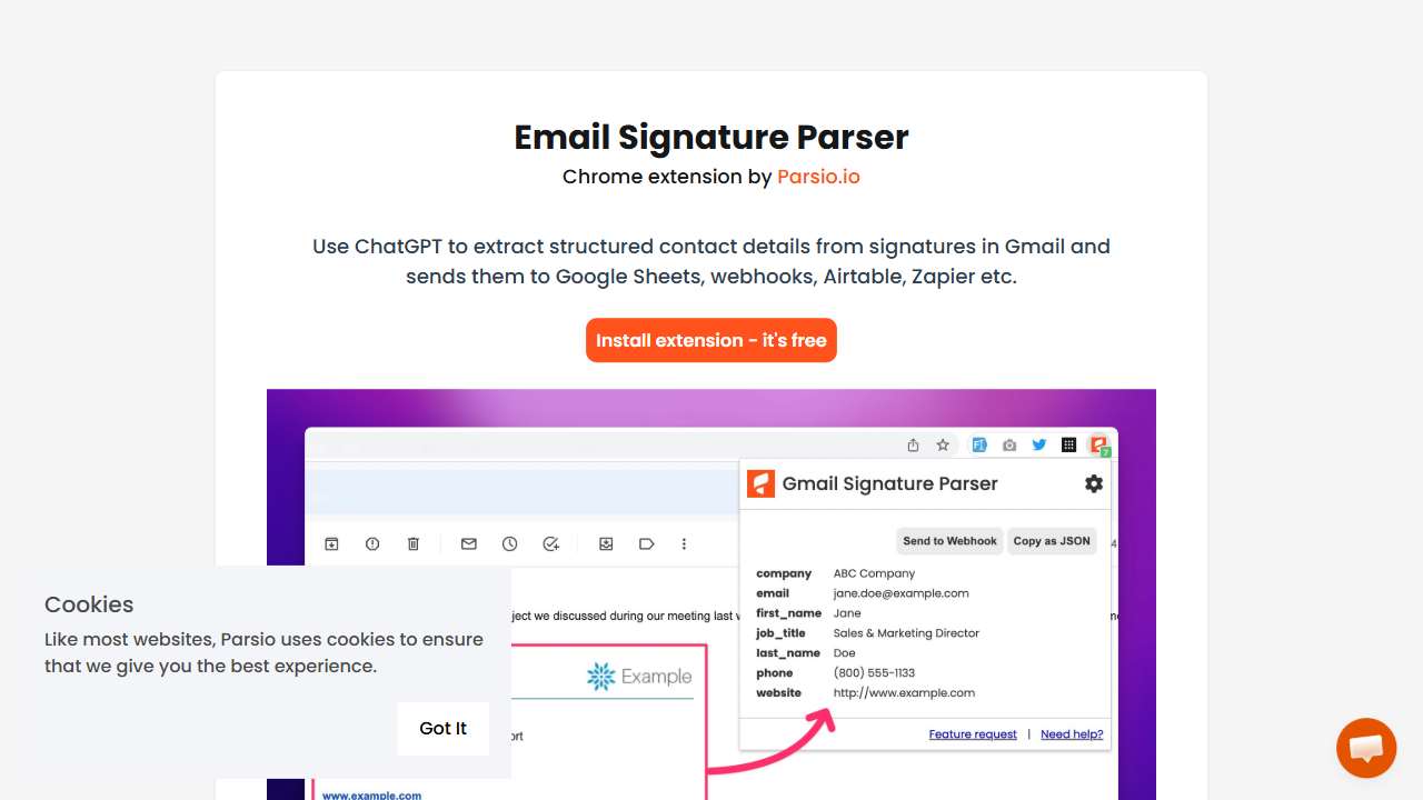 Gmail Signature Parser