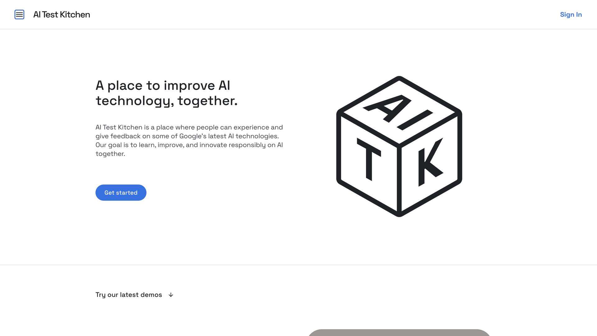 Google AI Test Kitchen