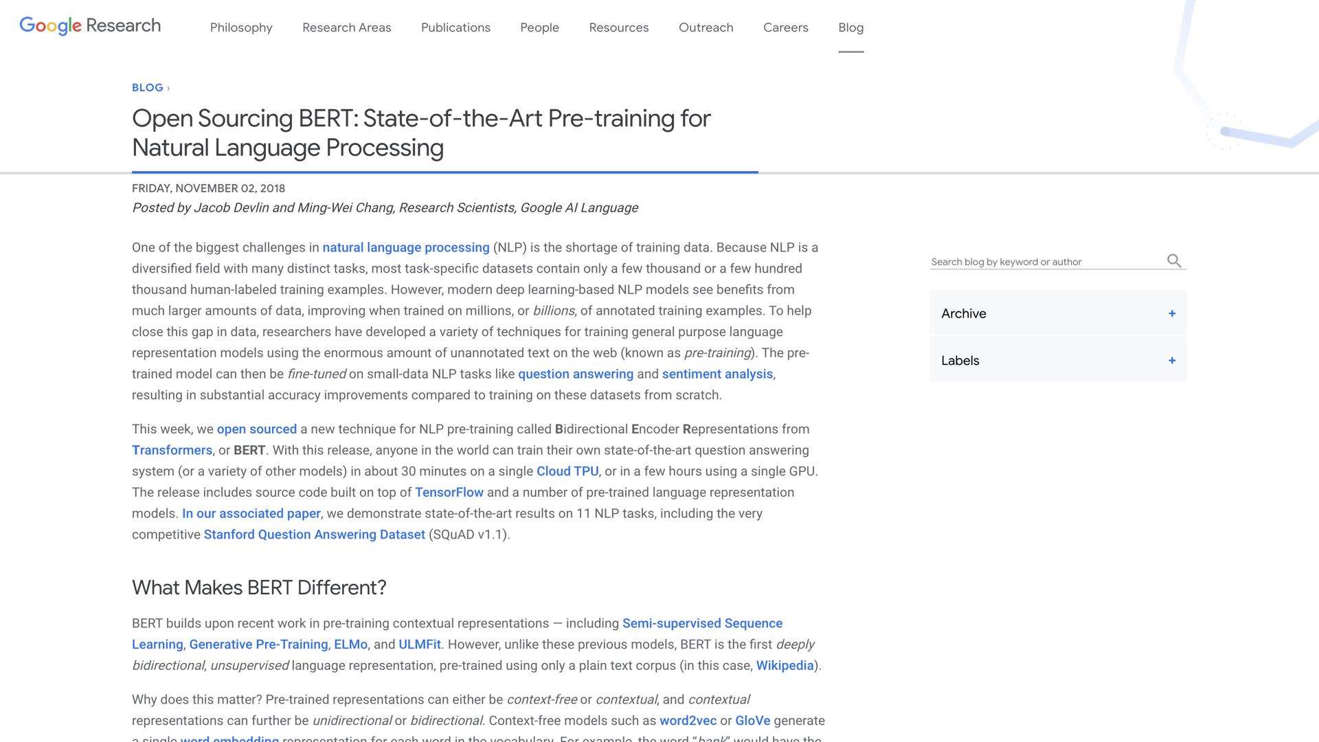 Google BERT
