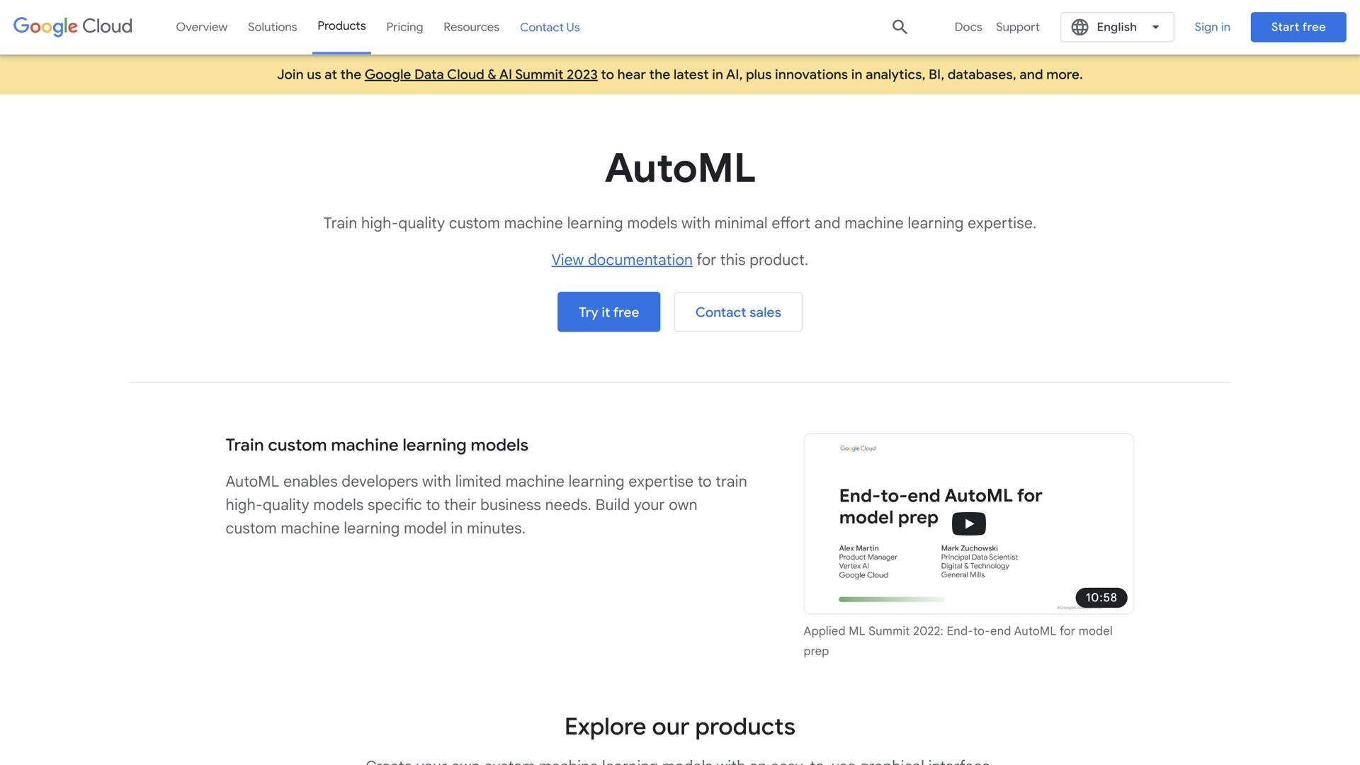 Google Cloud Auto ML