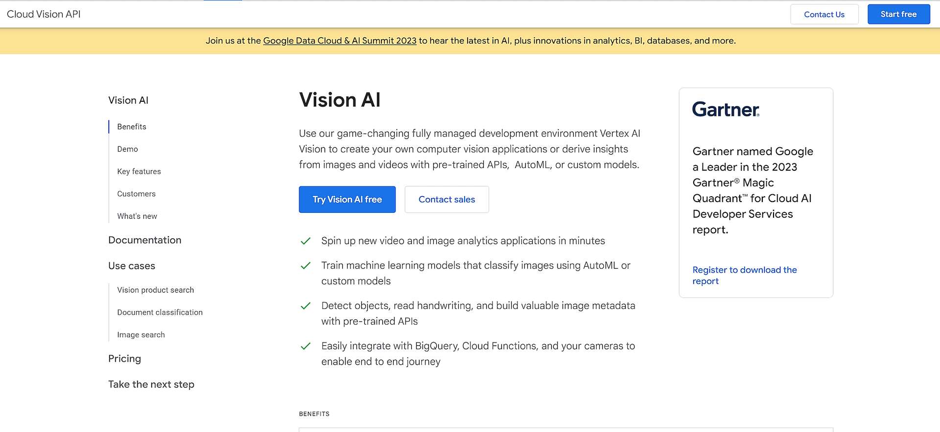 Google Cloud Vision AI