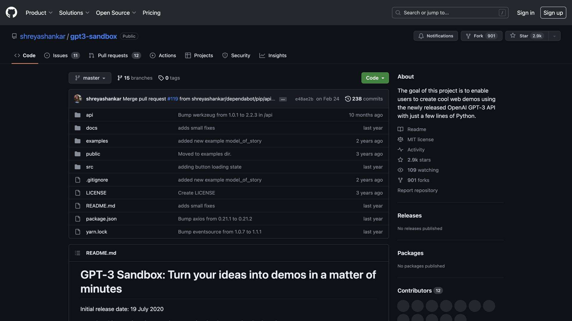 GPT-3 Python Sandbox