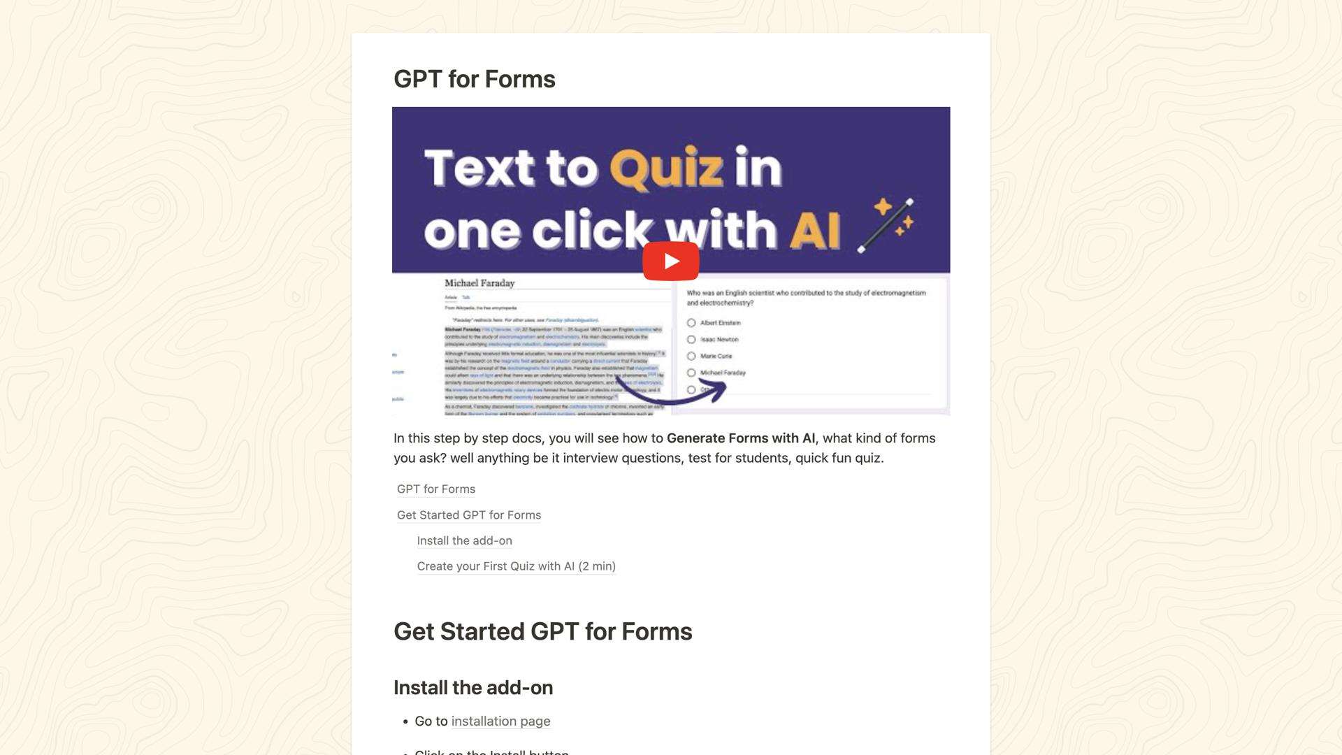 GPT for forms