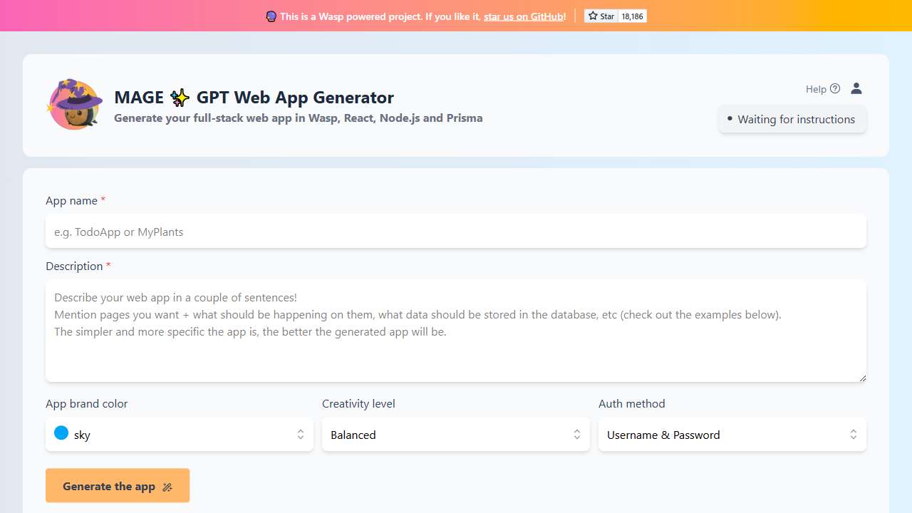 GPT Web App Generator