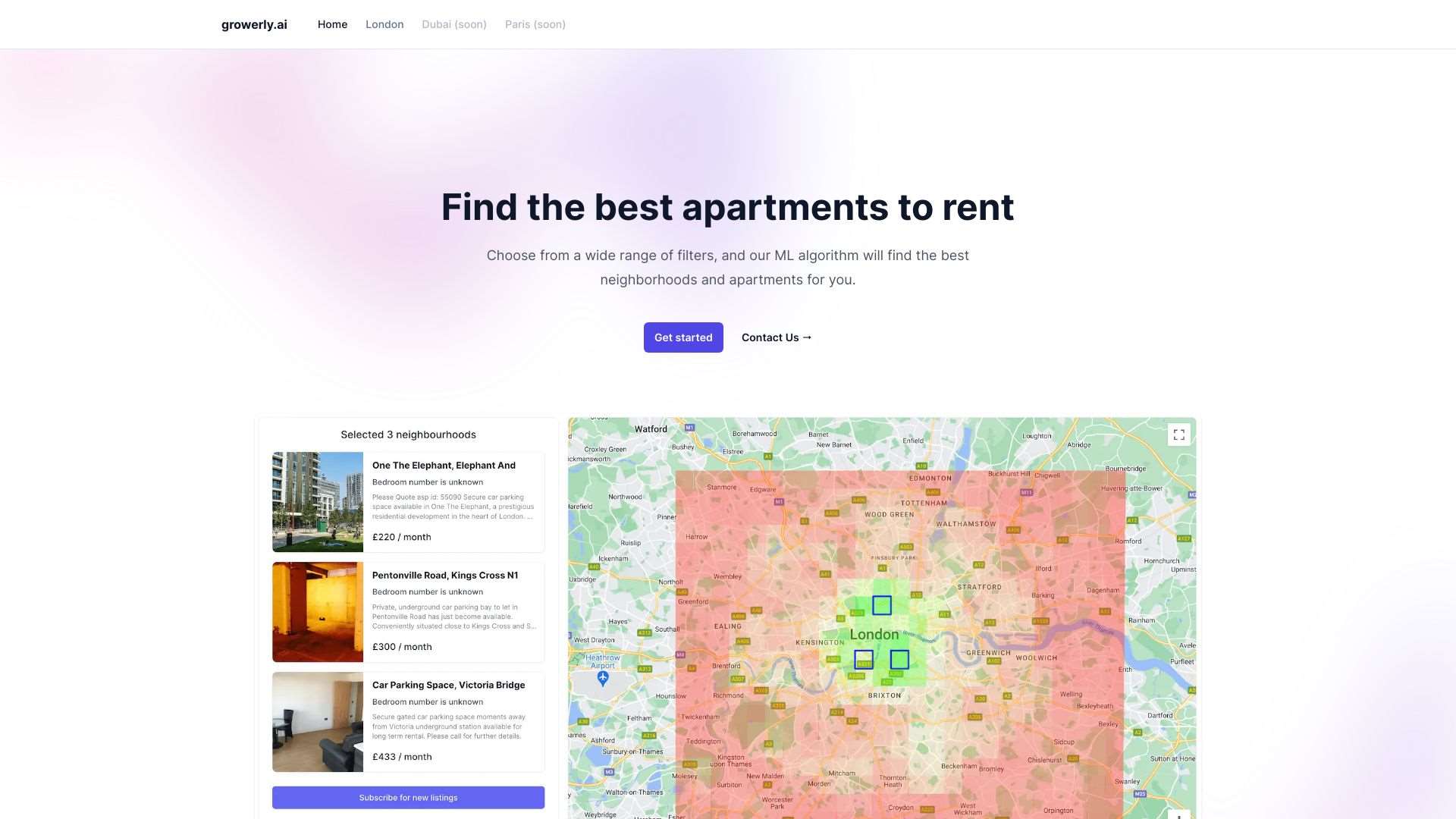 Growerly - Find flats to rent in London