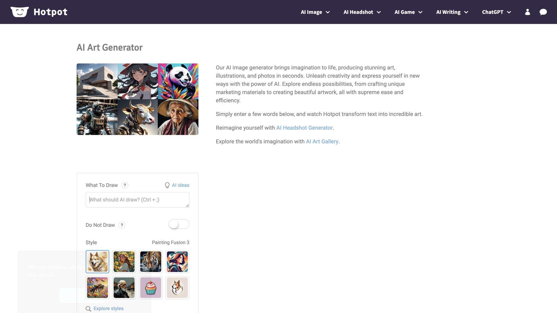 Hotpot Art Generator