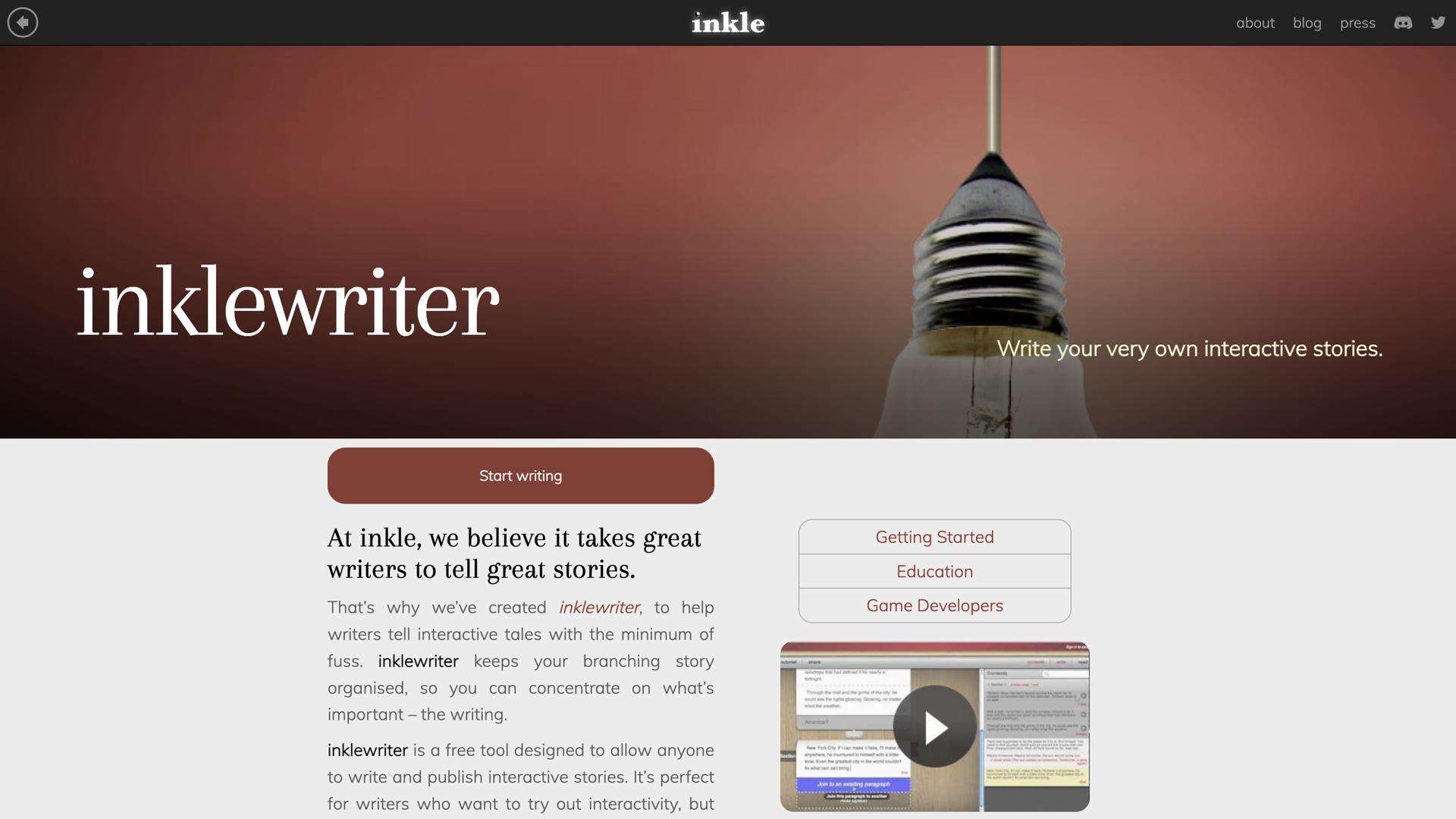 Inklewriter