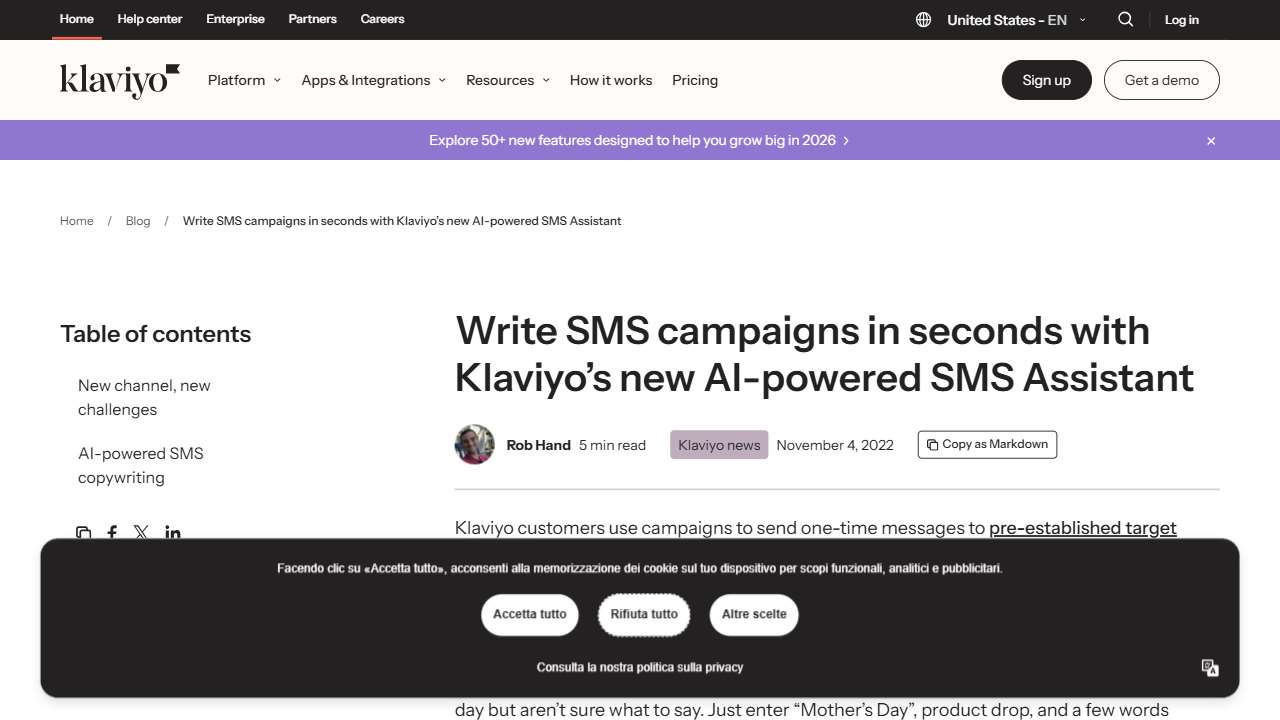 Klaviyo SMS Assistant
