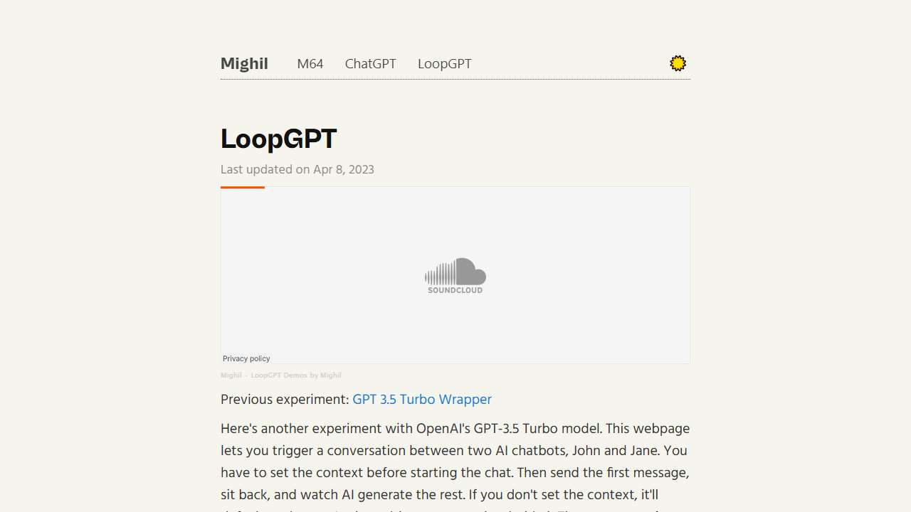 LoopGPT