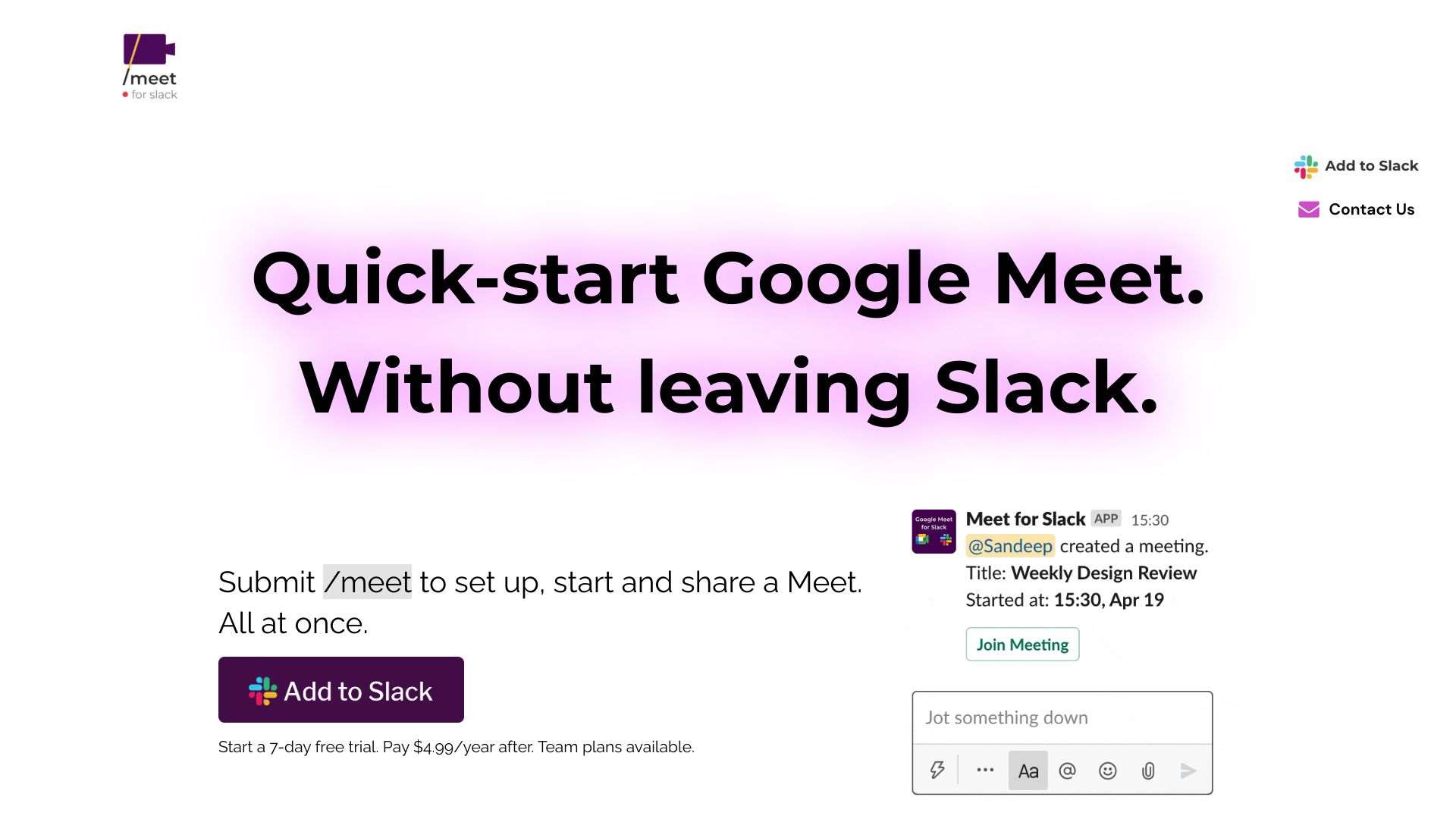 Meet AI for Slack