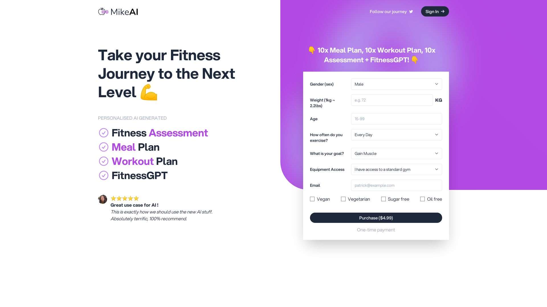 MikeAI - Personalized AI Fitness Coach