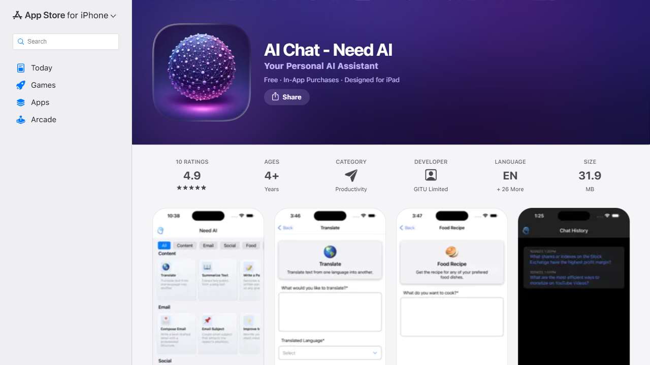 Need AI: Ask & Chat with AI