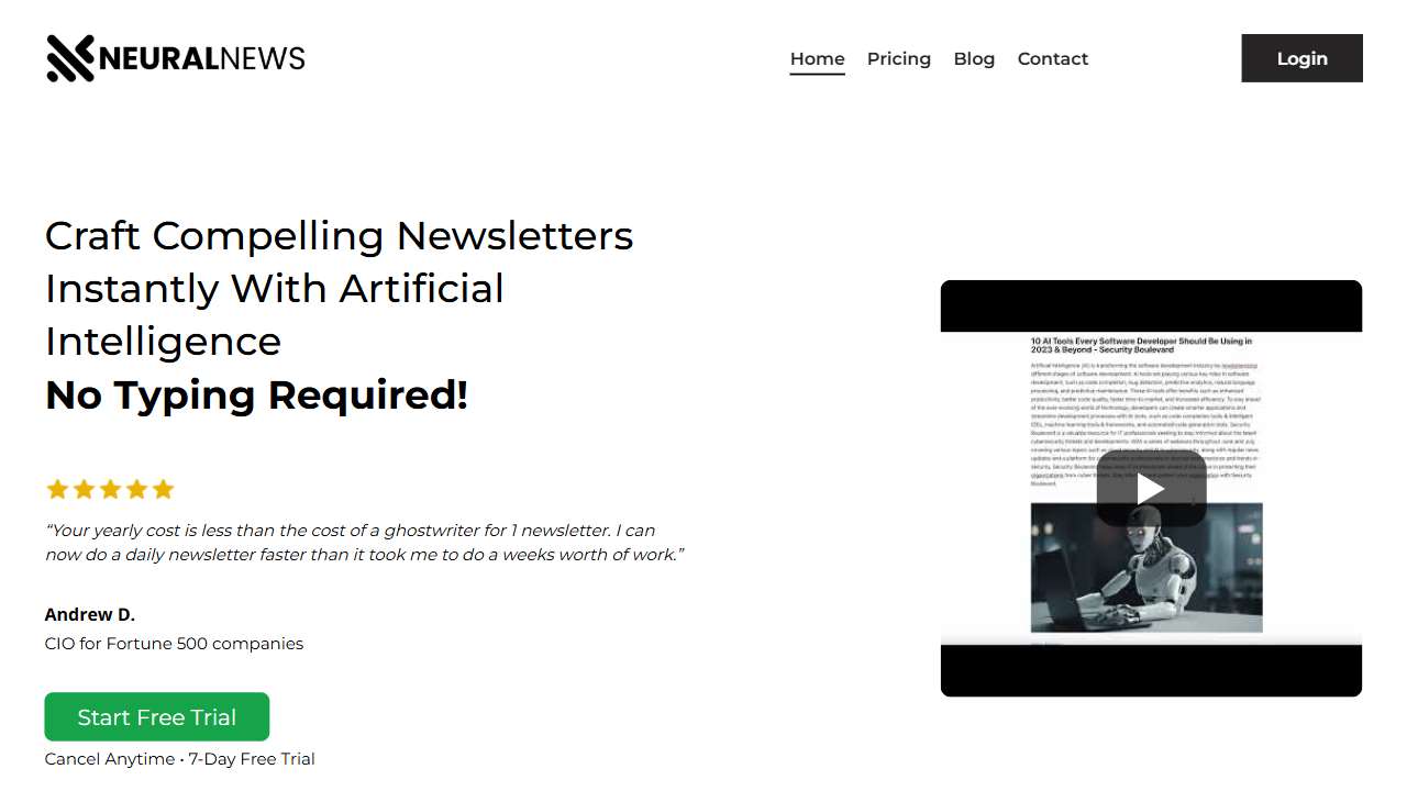 Neural Newsletters