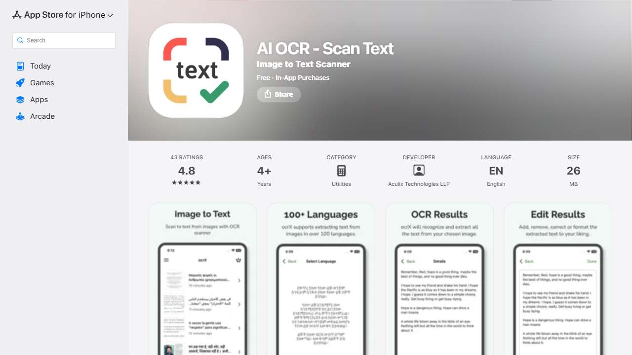 ocrX - Image to Text