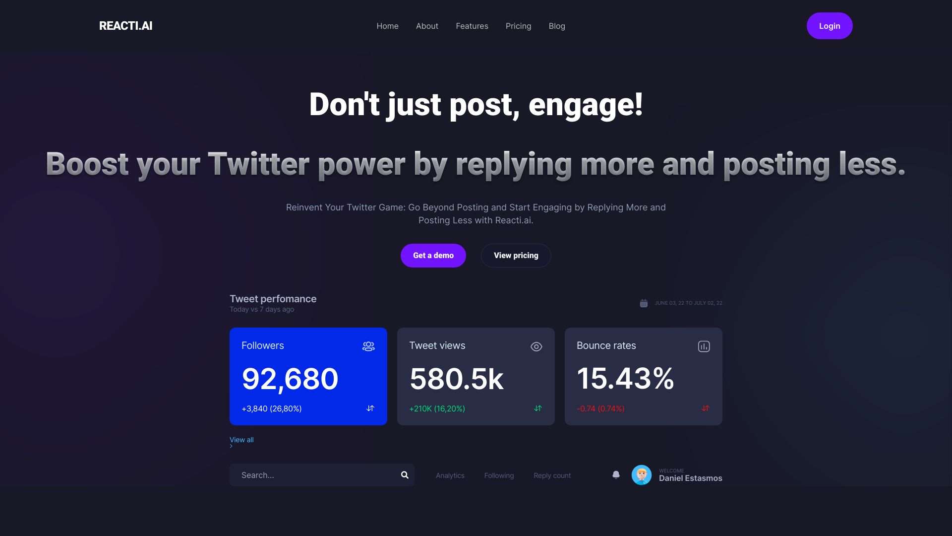 Reacti.ai - AI for Twitter Replies