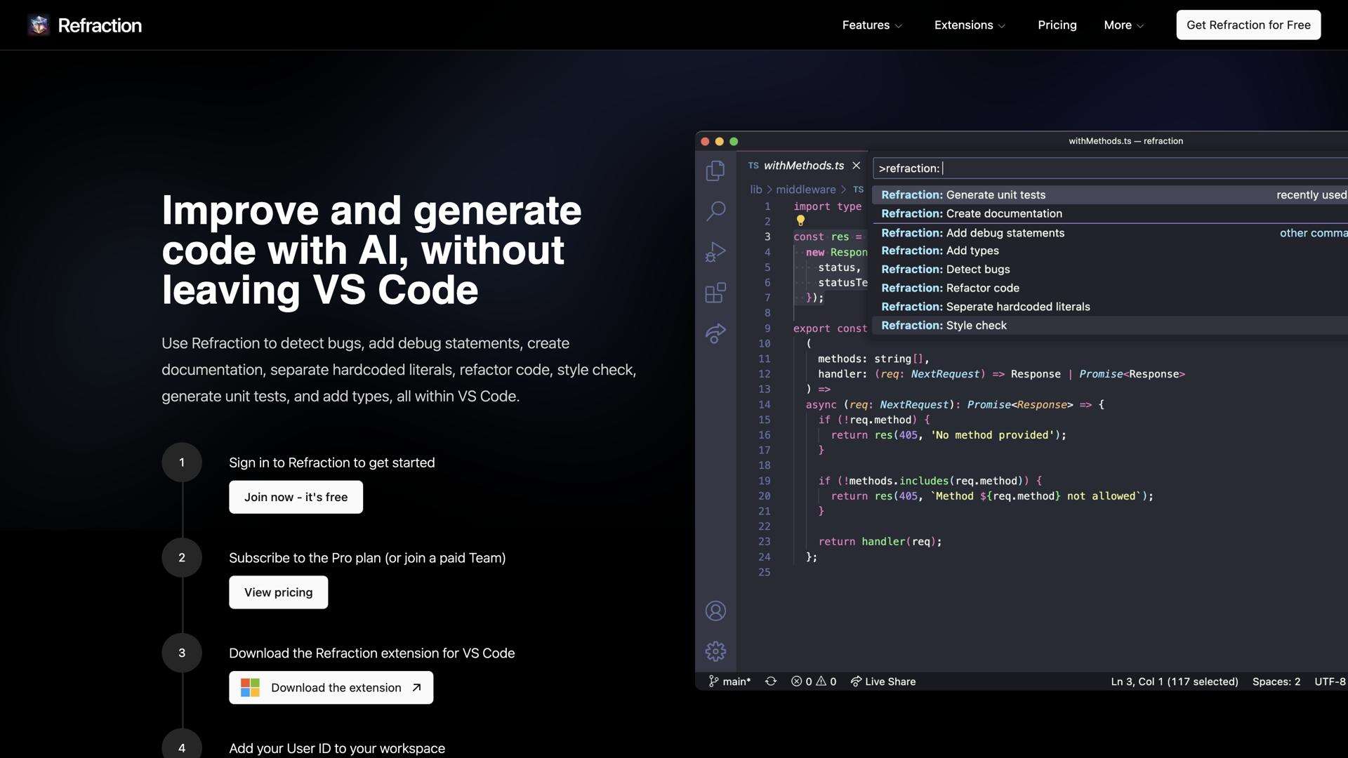 Refraction for VS Code