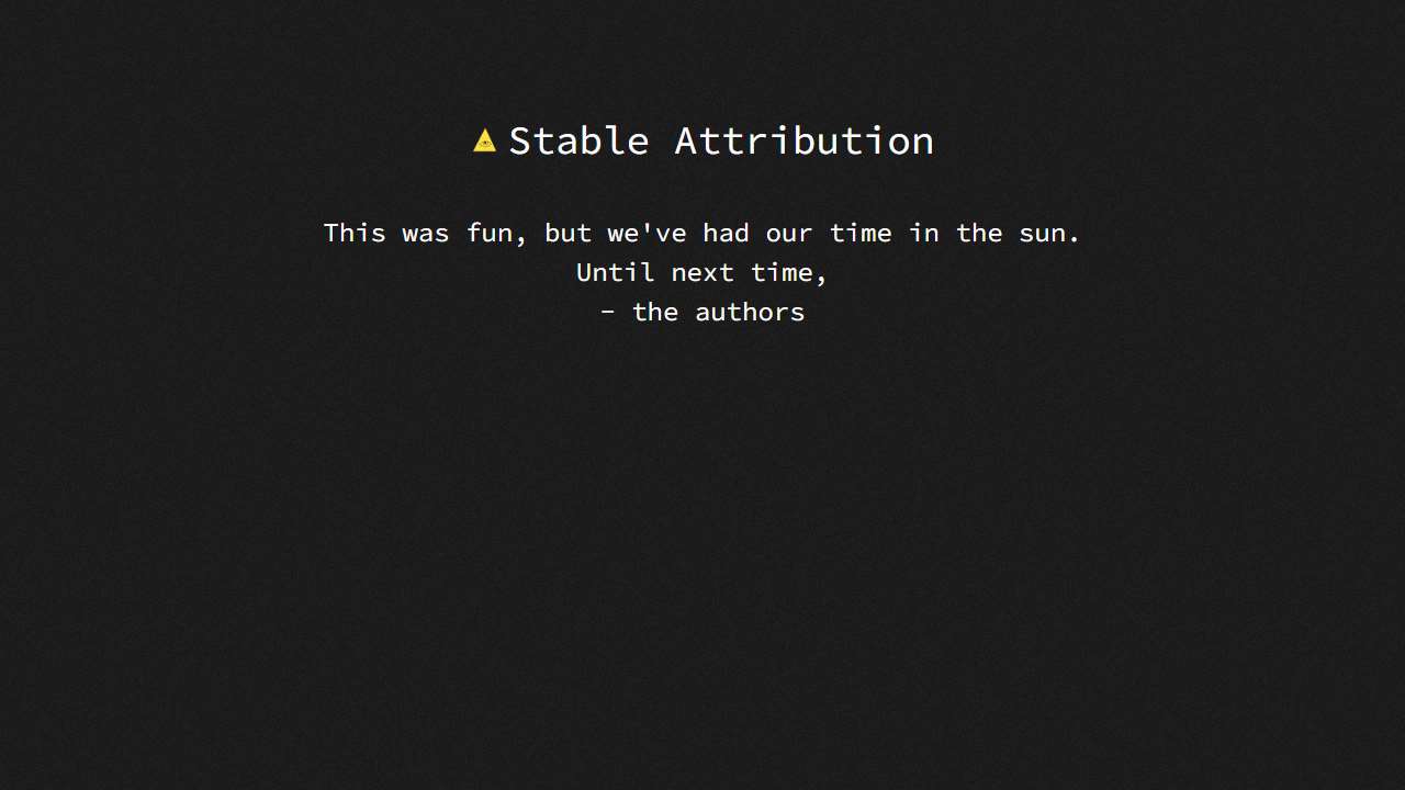 Stable Attribution