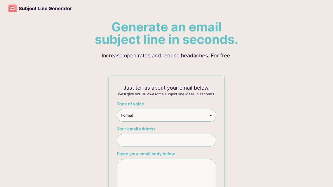 Subject Line Generator