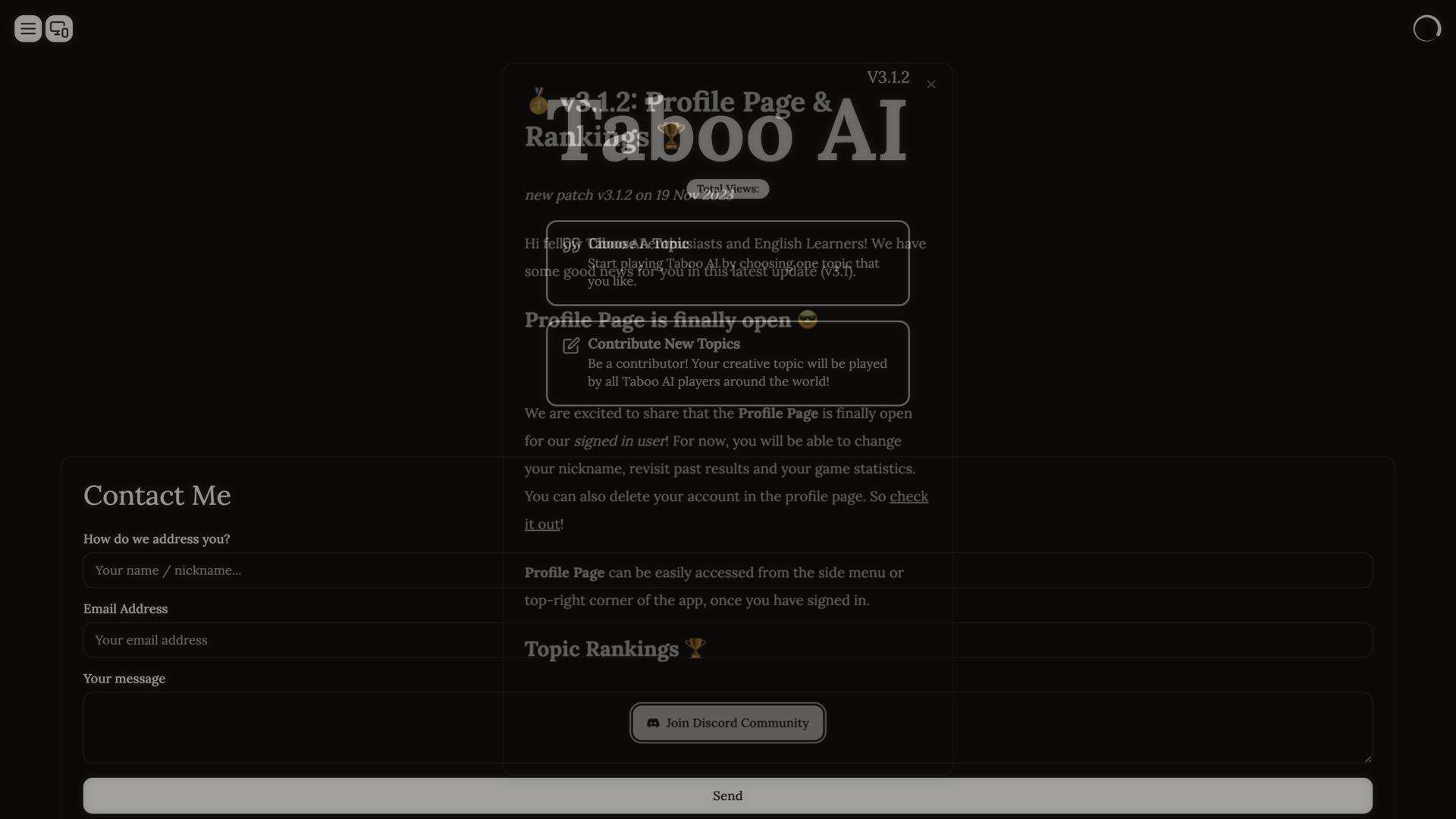 Taboo AI
