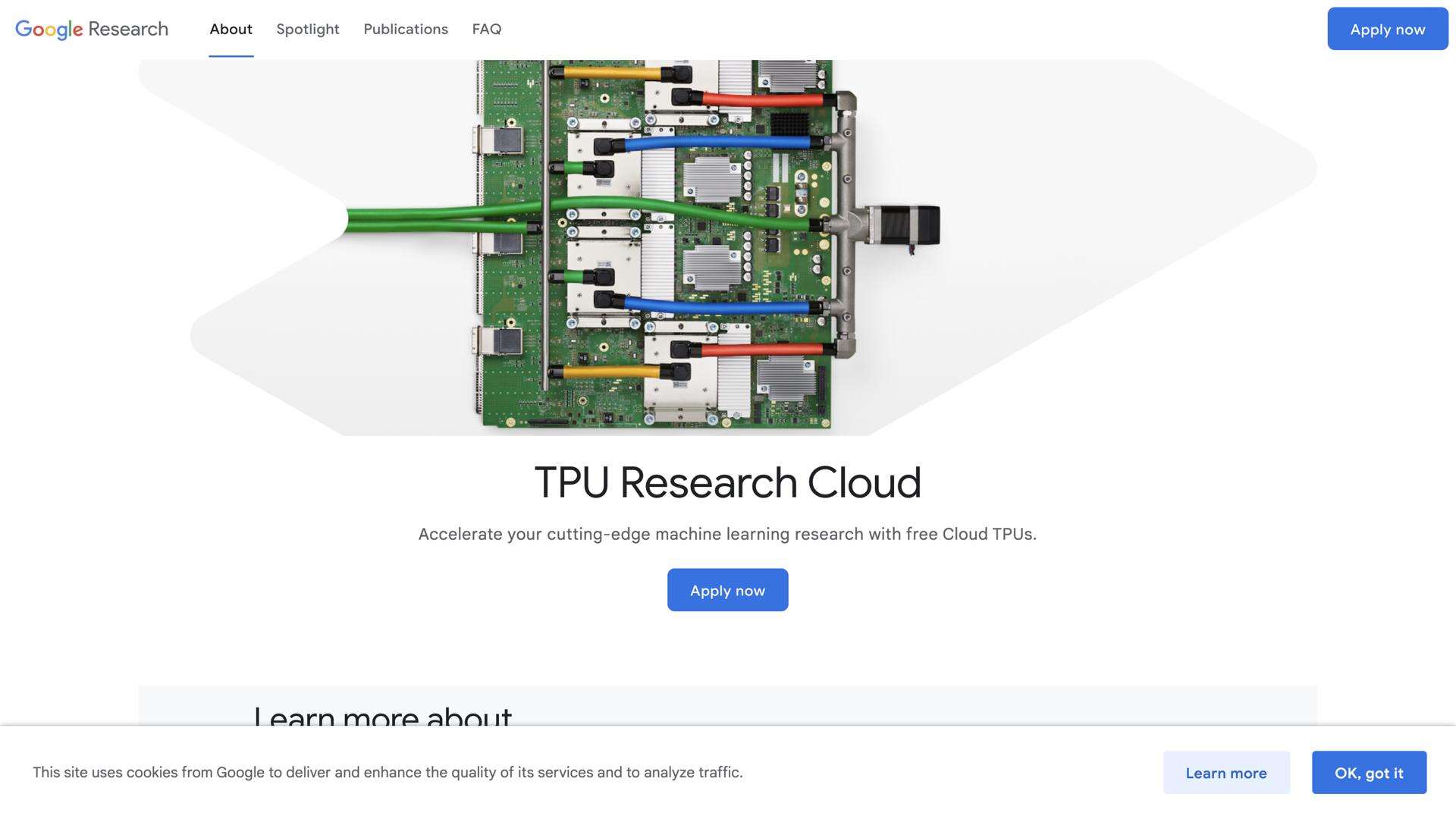 Tensorflow Research Cloud