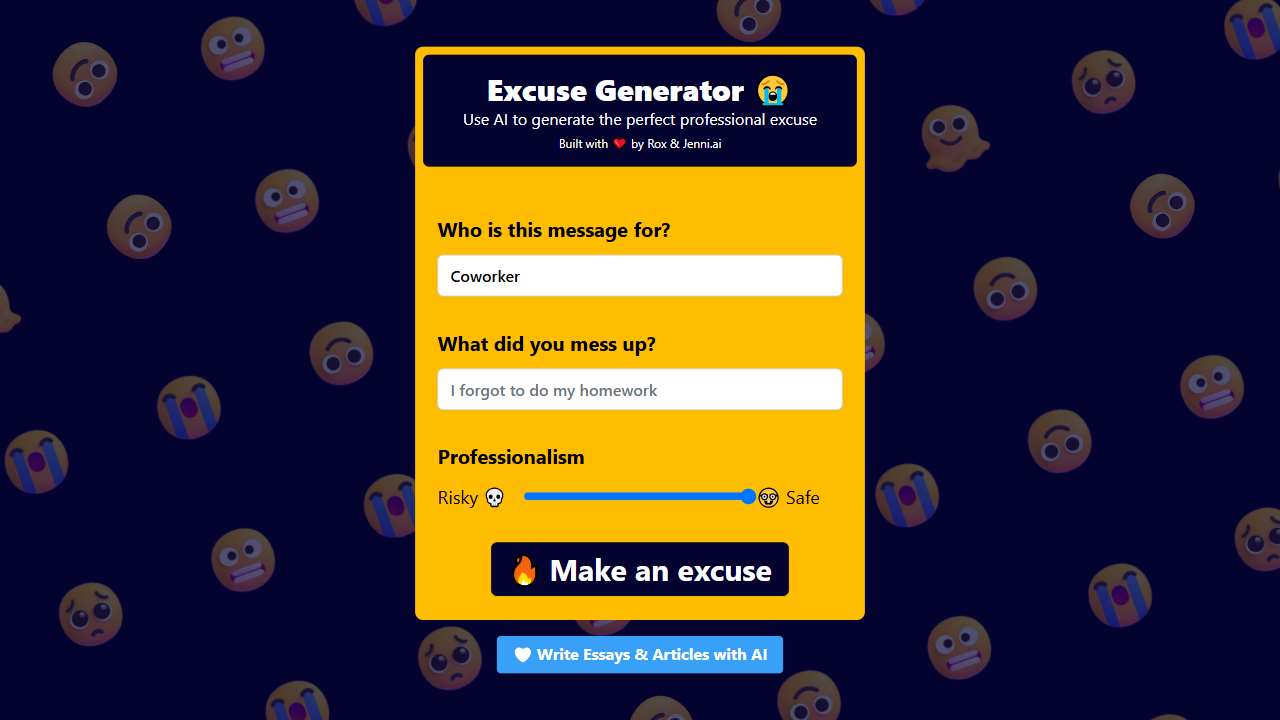 The Excuse Generator