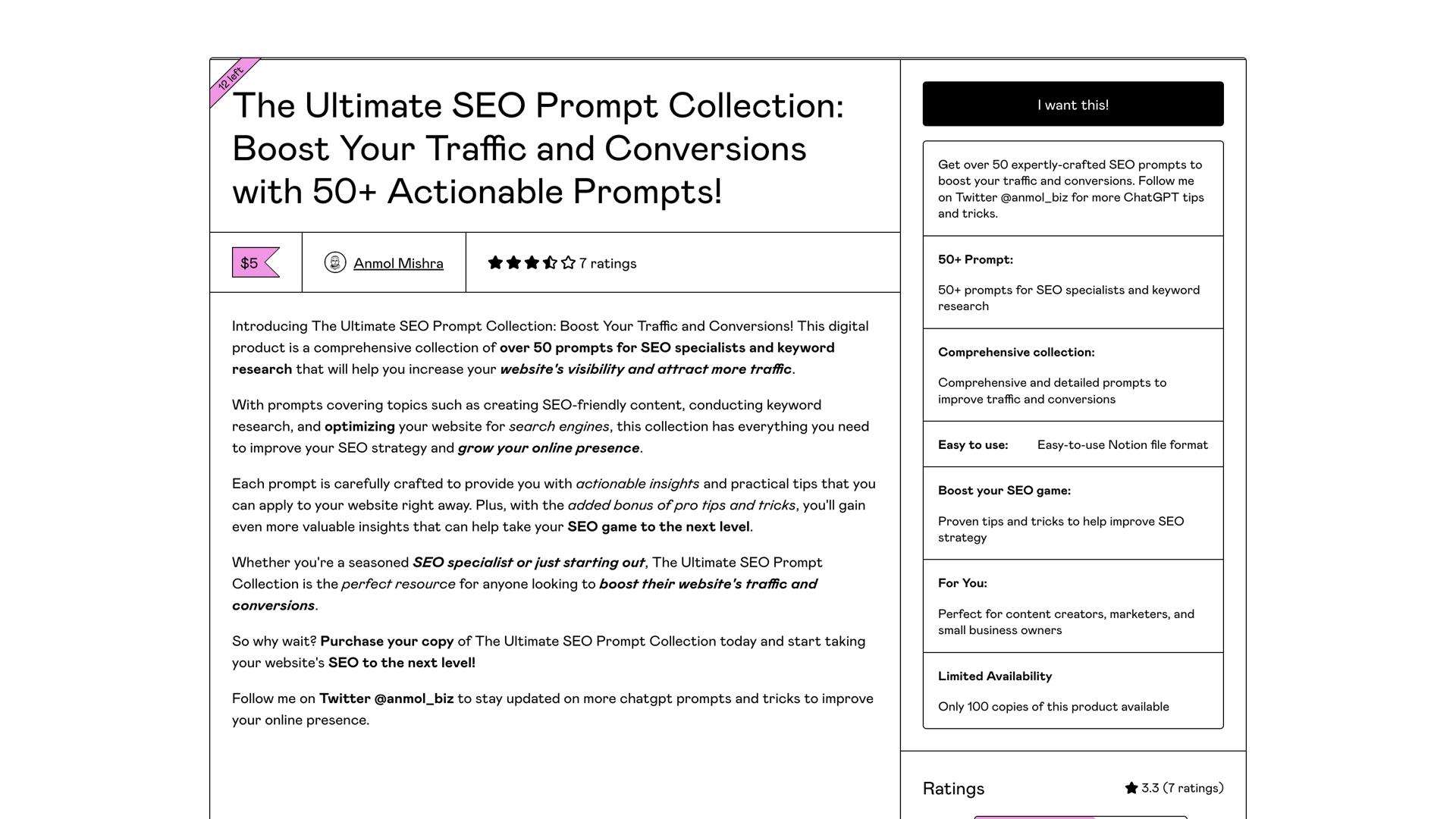 The Ultimate SEO Prompt Collection