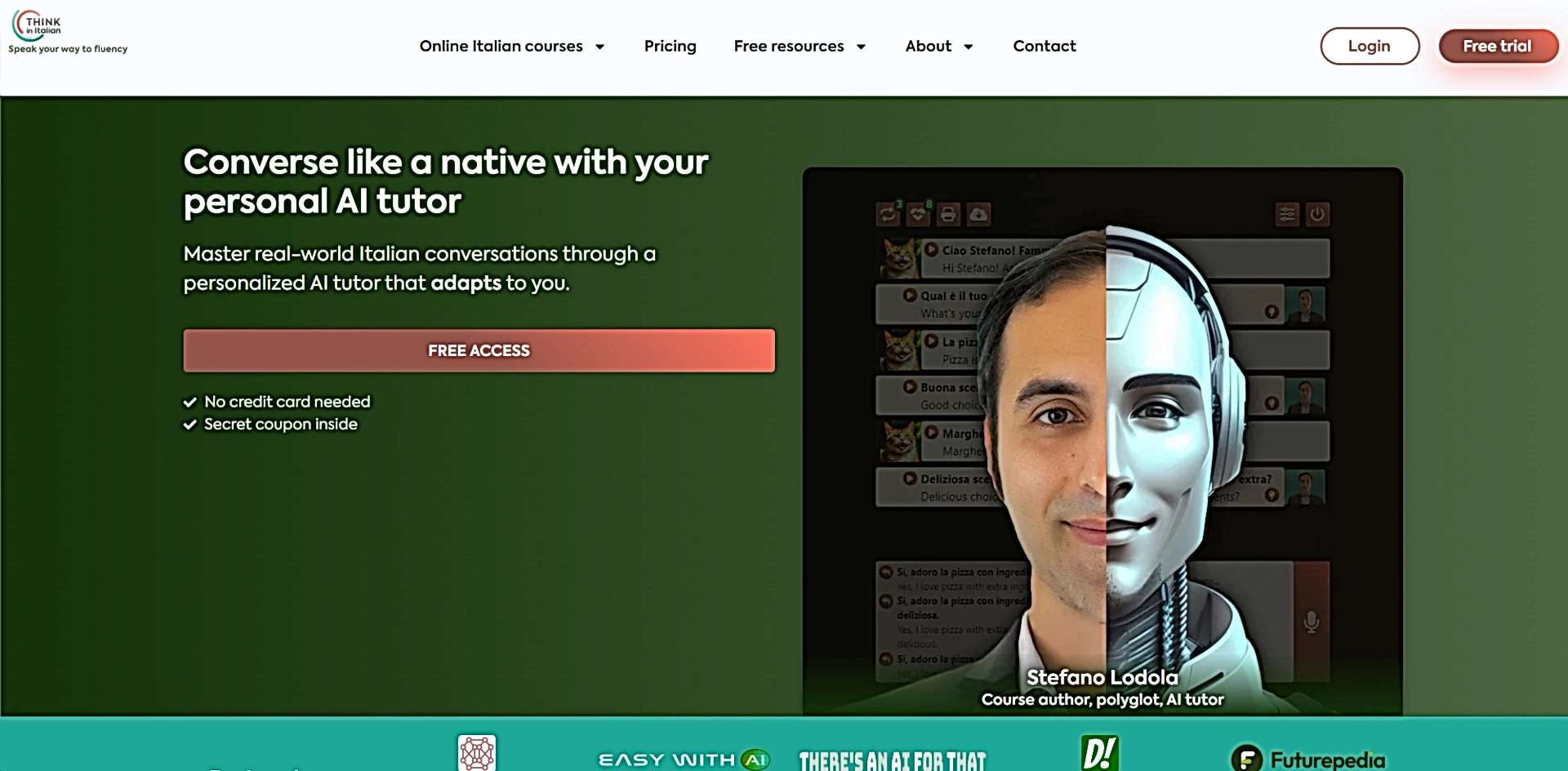 Think In Italian AI Language Tutor