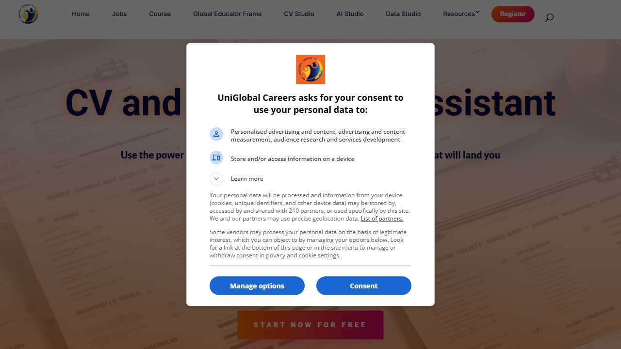 UniGlobal CV and Cover Letter Generator