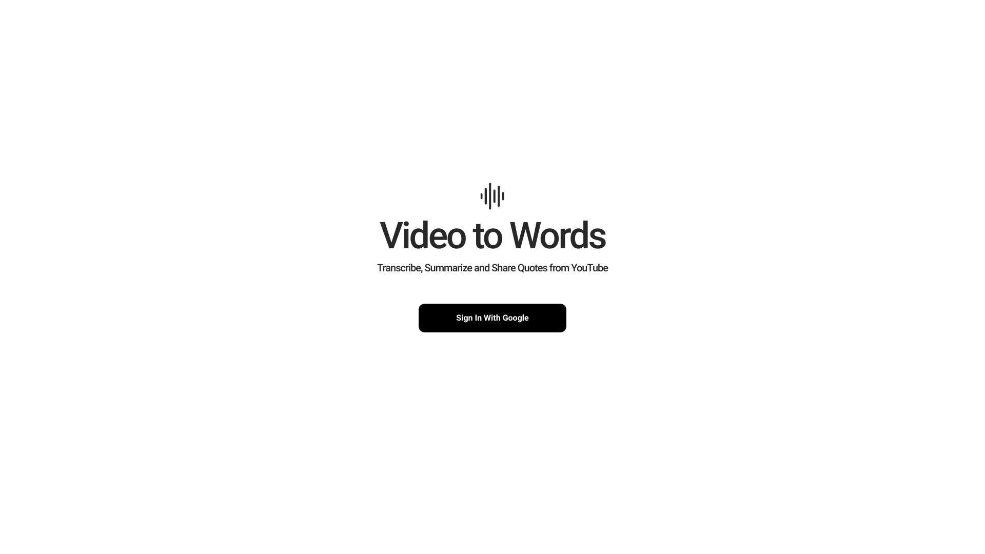 VideoToWords