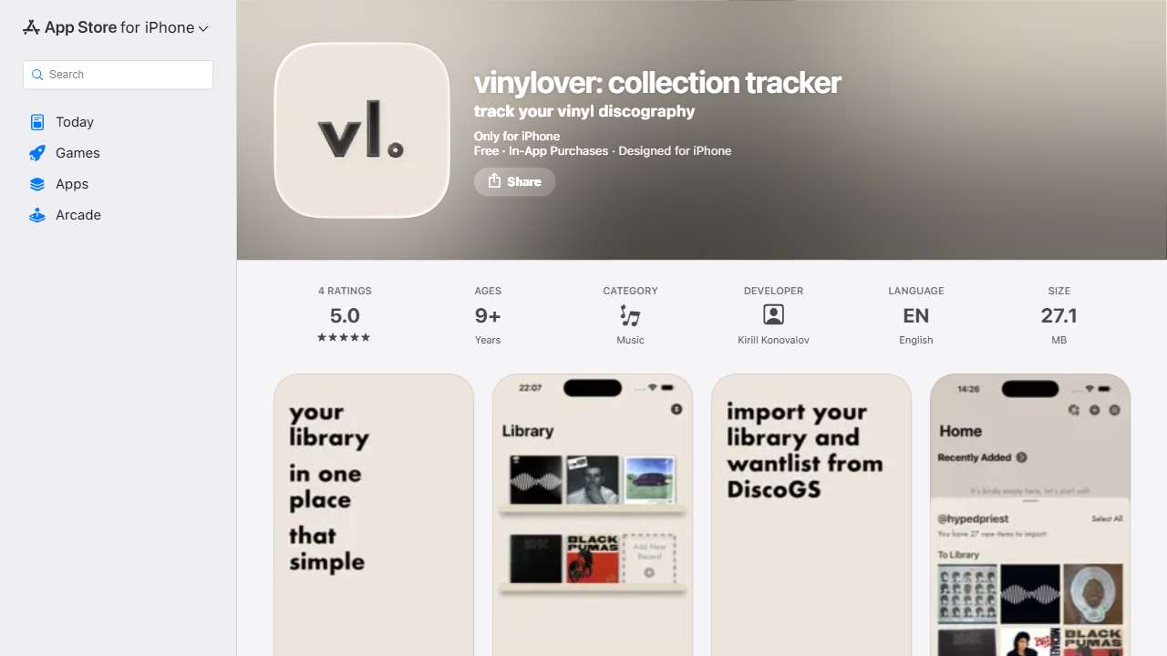 vinylover: collection tracker